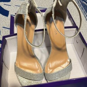 Silver Glittery Heels
